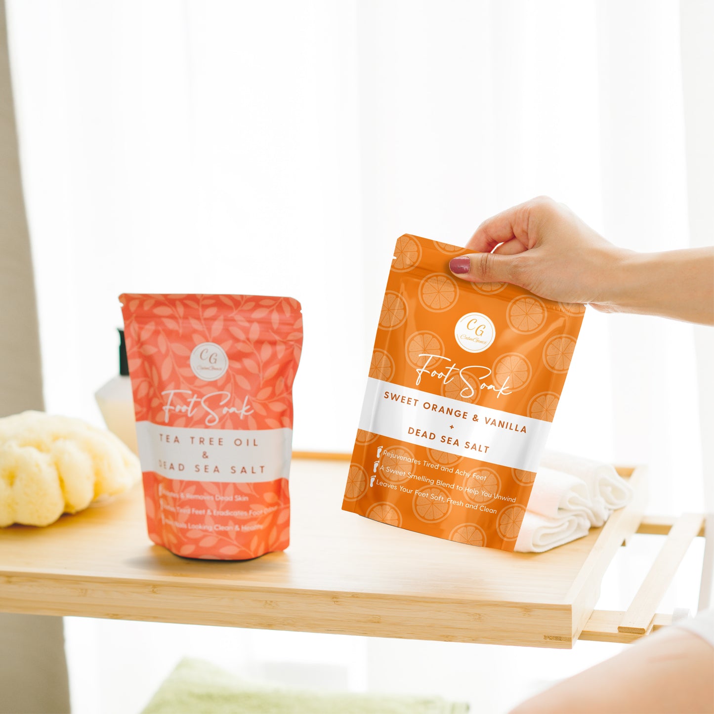 CalmGenix Foot Soak with Sweet Orange & Vanilla + Dead Sea Salt