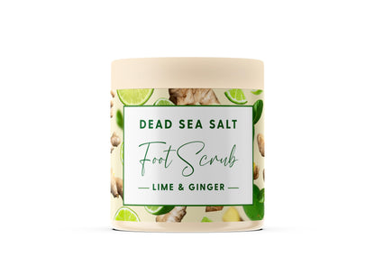 CalmGenix Lime & Ginger Dead Sea Salt Exfoliating Foot Scrub
