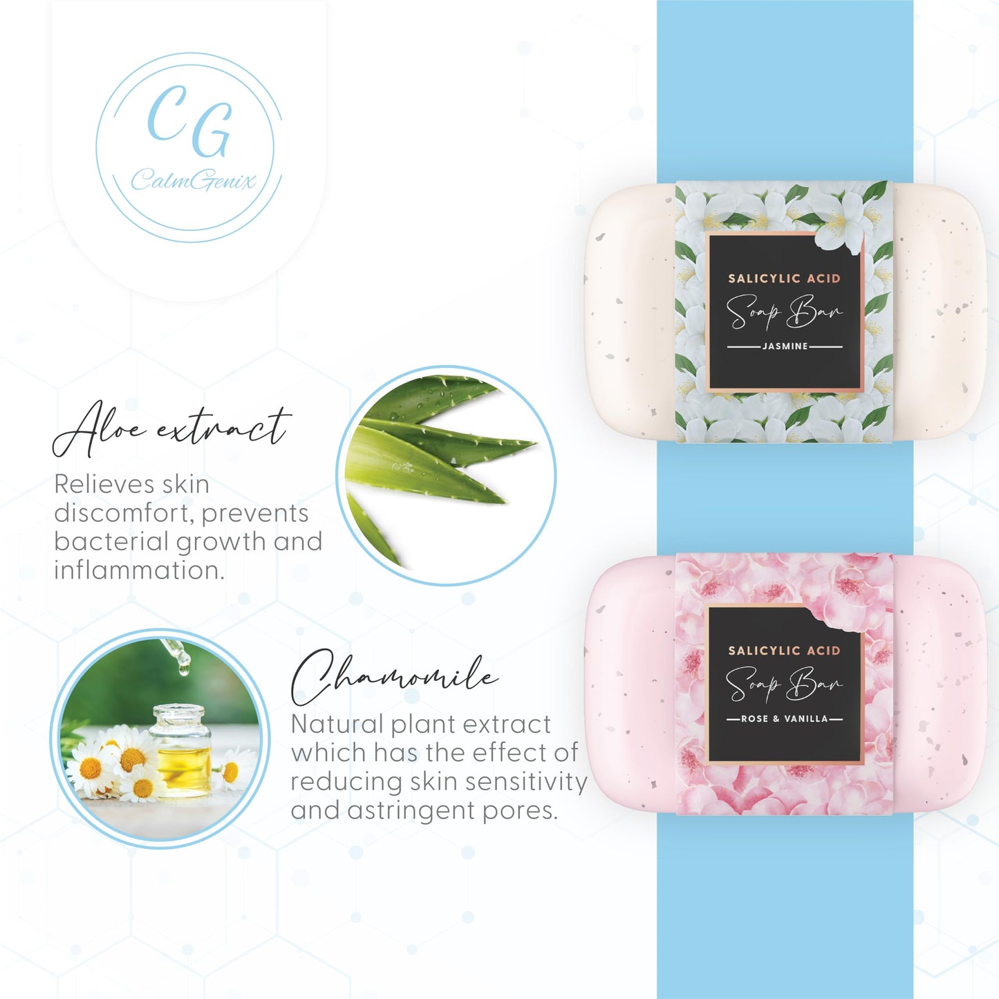 CalmGenix Salicylic Acid Soap Bars - 2 Pack